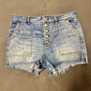 Free People Light Blue Jean Shorts